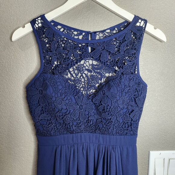 Lulus Navy Blue So Far Gown Maxi Dress - Picture 4 of 8